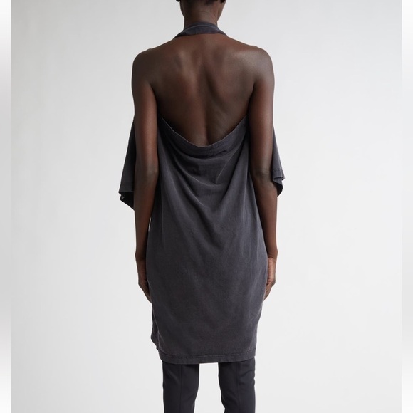 Balenciaga Pulled Halter Black Oversized T-Shirt Dress Size 3 - Picture 4 of 10